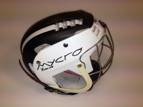 Hurling Helmet Mycro Black White Stripes
