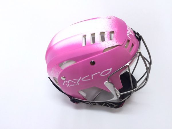 Hurling Helmet Mycro Pink white faded